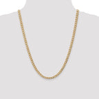 14k 5.25mm Semi-Solid Curb Chain