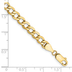 14k 5.25mm Semi-Solid Curb Chain