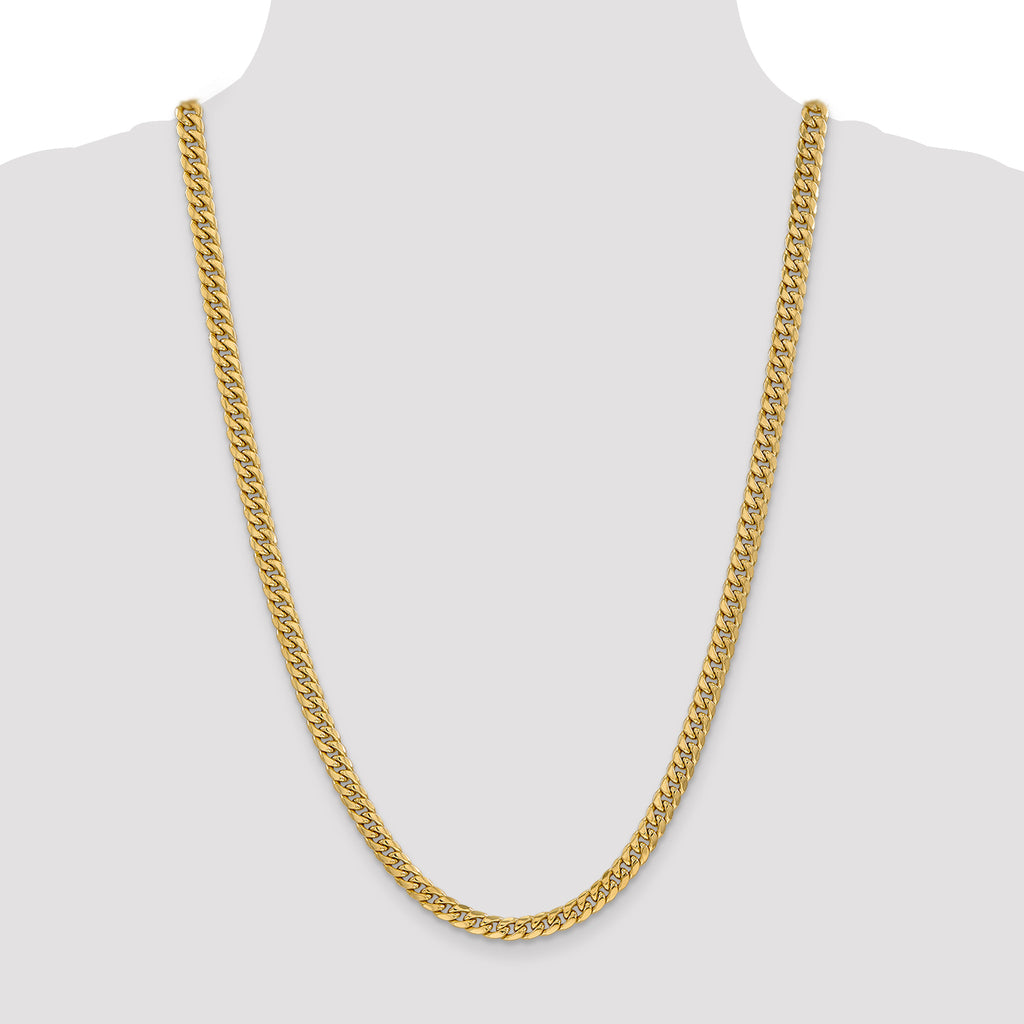 14k 6mm Semi-Solid Miami Cuban Chain
