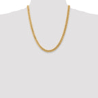 14k 6.75mm Semi-Solid Miami Cuban Chain