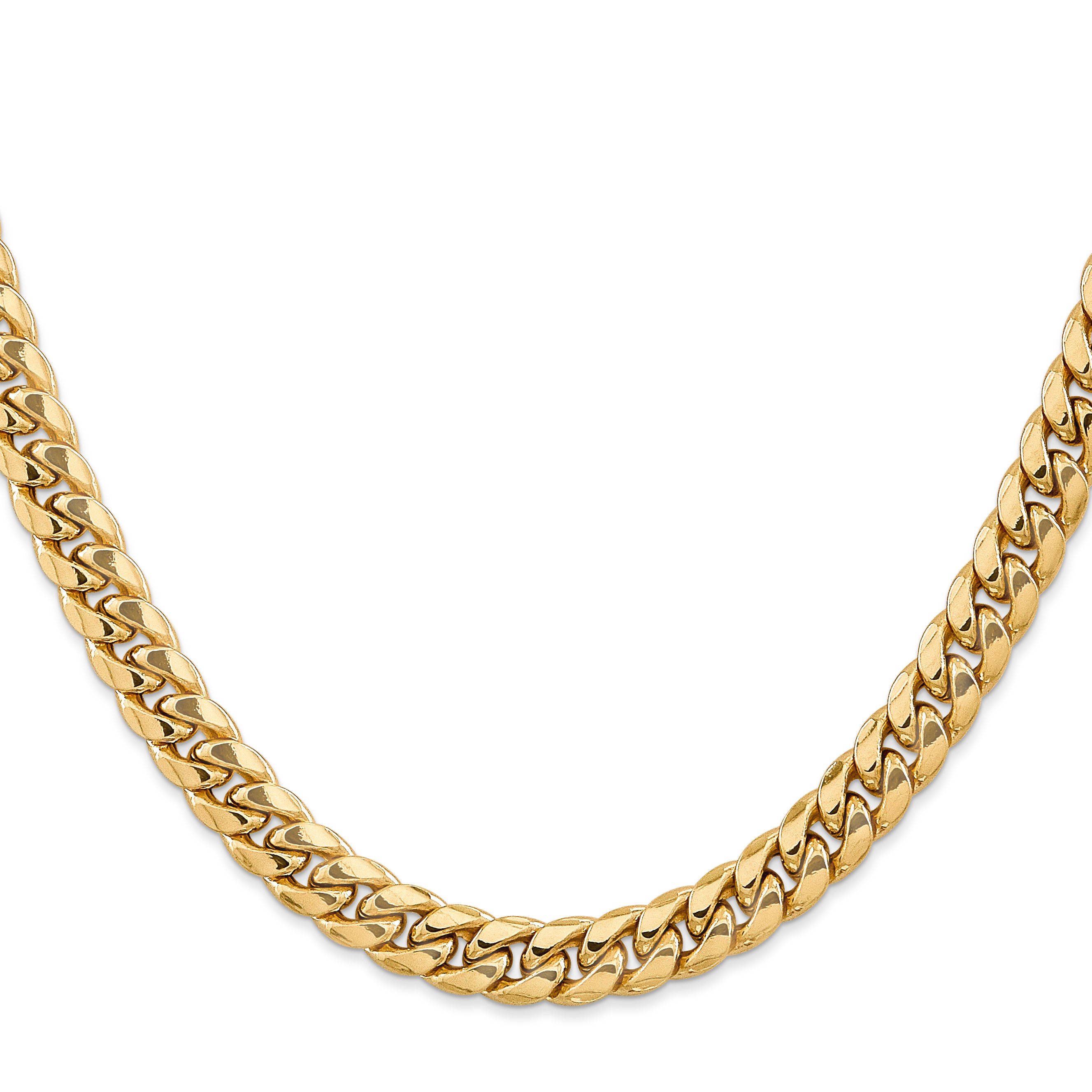 7.3mm 14K Yellow Gold Miami Cuban Link Chain - Sophia Jewelers