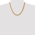 14k 7.3mm Semi-Solid Miami Cuban Chain
