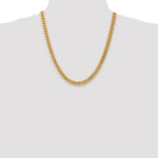 14k 7.3mm Semi-Solid Miami Cuban Chain