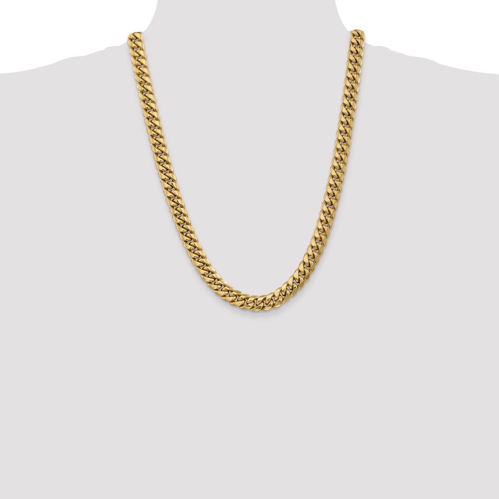 14k 9.3mm Semi-Solid Miami Cuban Chain