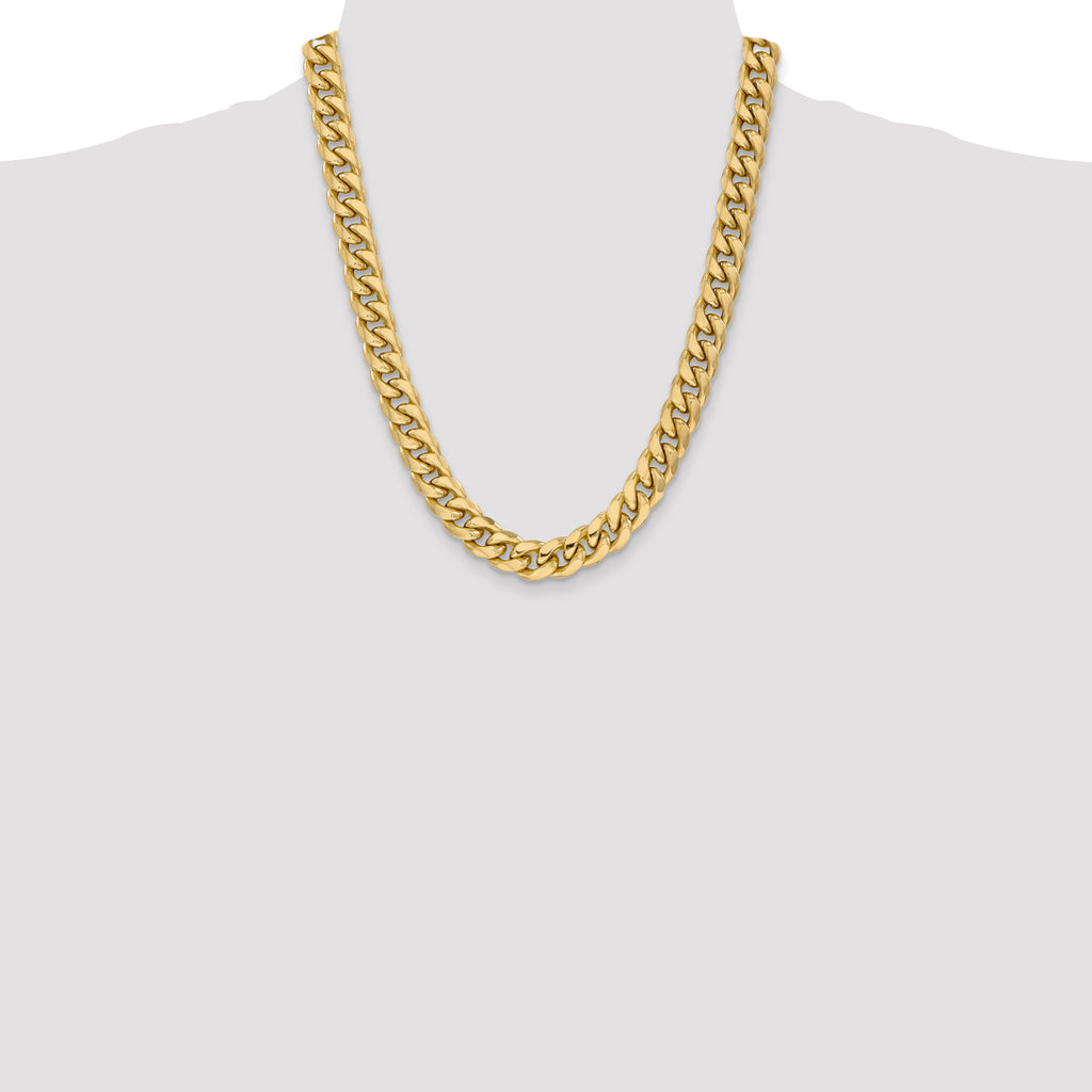 11.0mm 14K Yellow Gold Miami Cuban Link Chain - Sophia Jewelers