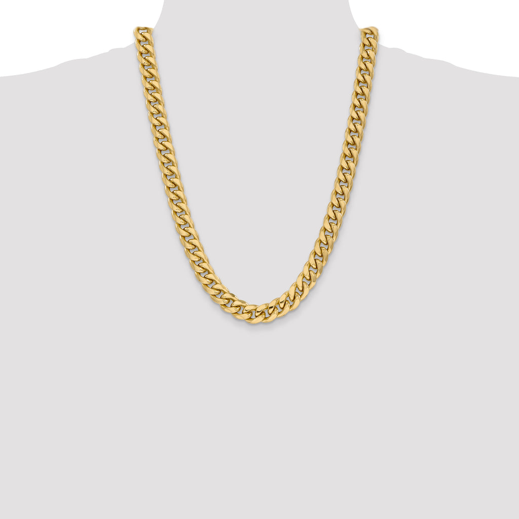 14k 11mm Semi-Solid Miami Cuban Chain