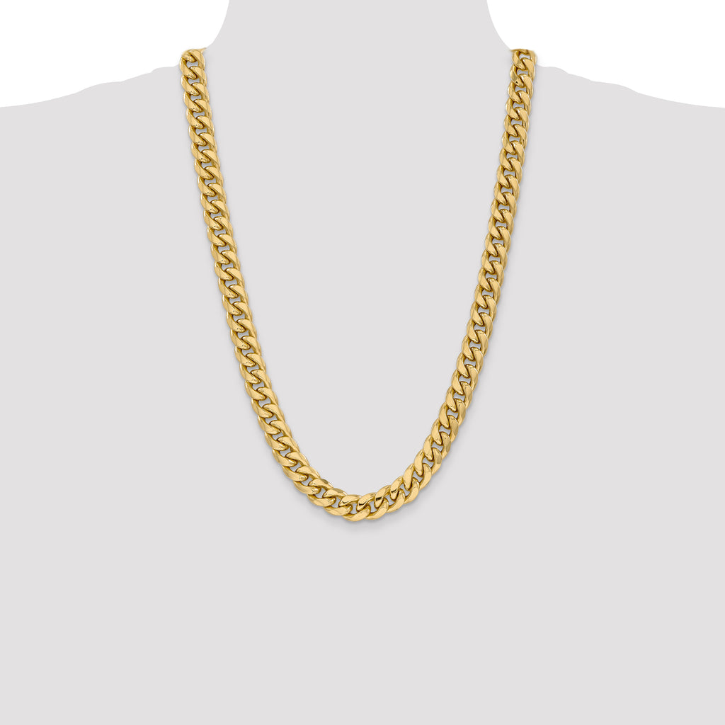 14k 11mm Semi-Solid Miami Cuban Chain