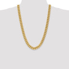 14k 11mm Semi-Solid Miami Cuban Chain