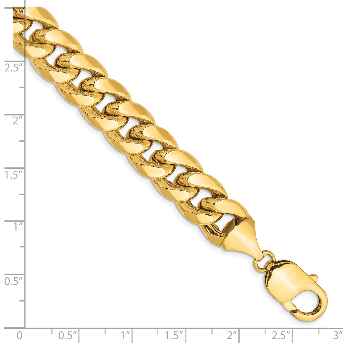 14k 11mm Semi-Solid Miami Cuban Chain