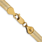 5.5mm 14K Yellow Gold Silky Herringbone Chain - Sophia Jewelers
