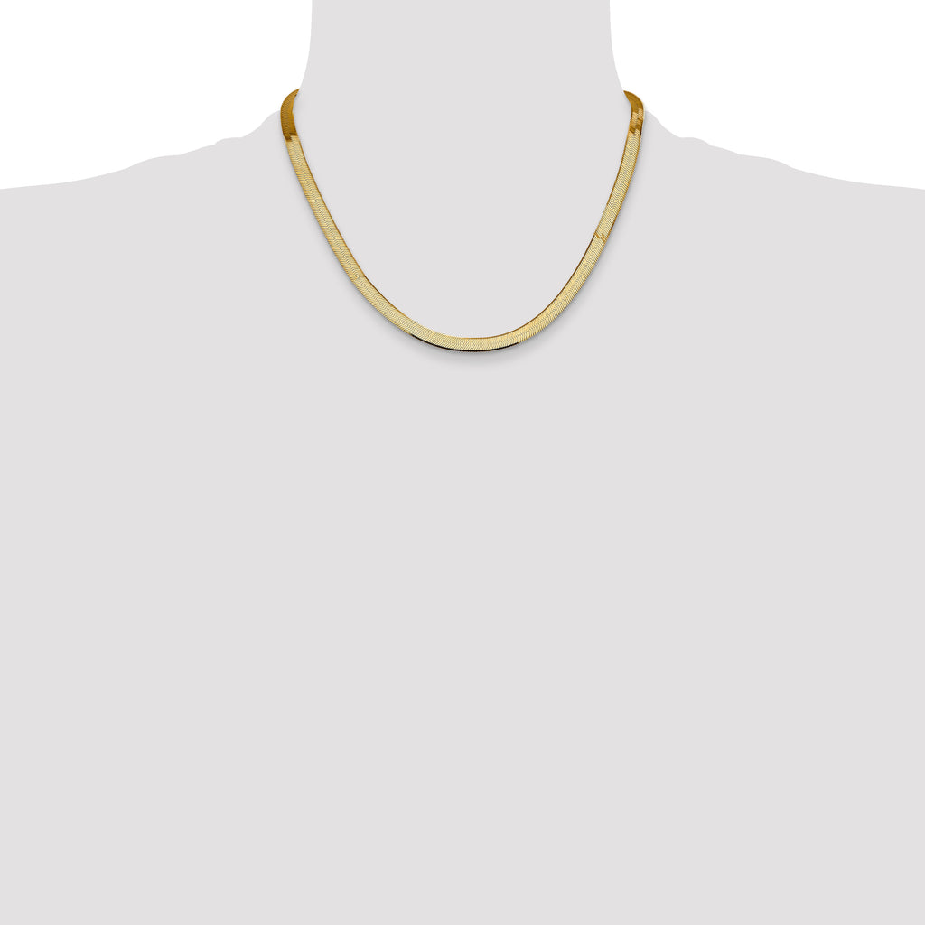 14k 5.5mm Silky Herringbone Chain