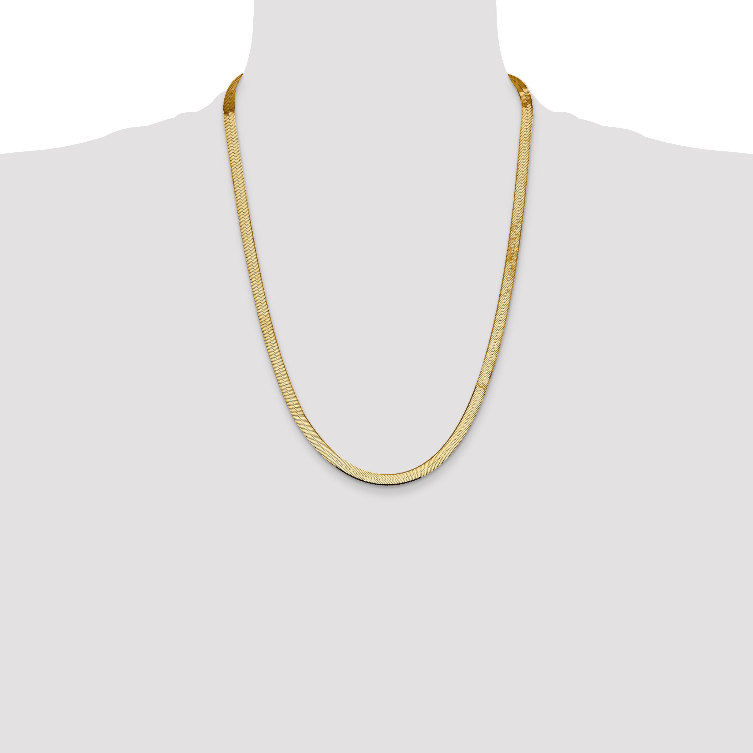 14k 5.5mm Silky Herringbone Chain