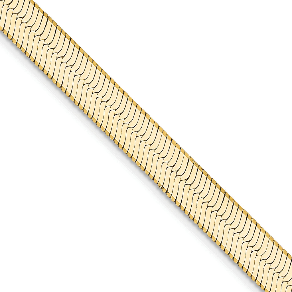 5.5mm 14K Yellow Gold Silky Herringbone Chain - Sophia Jewelers
