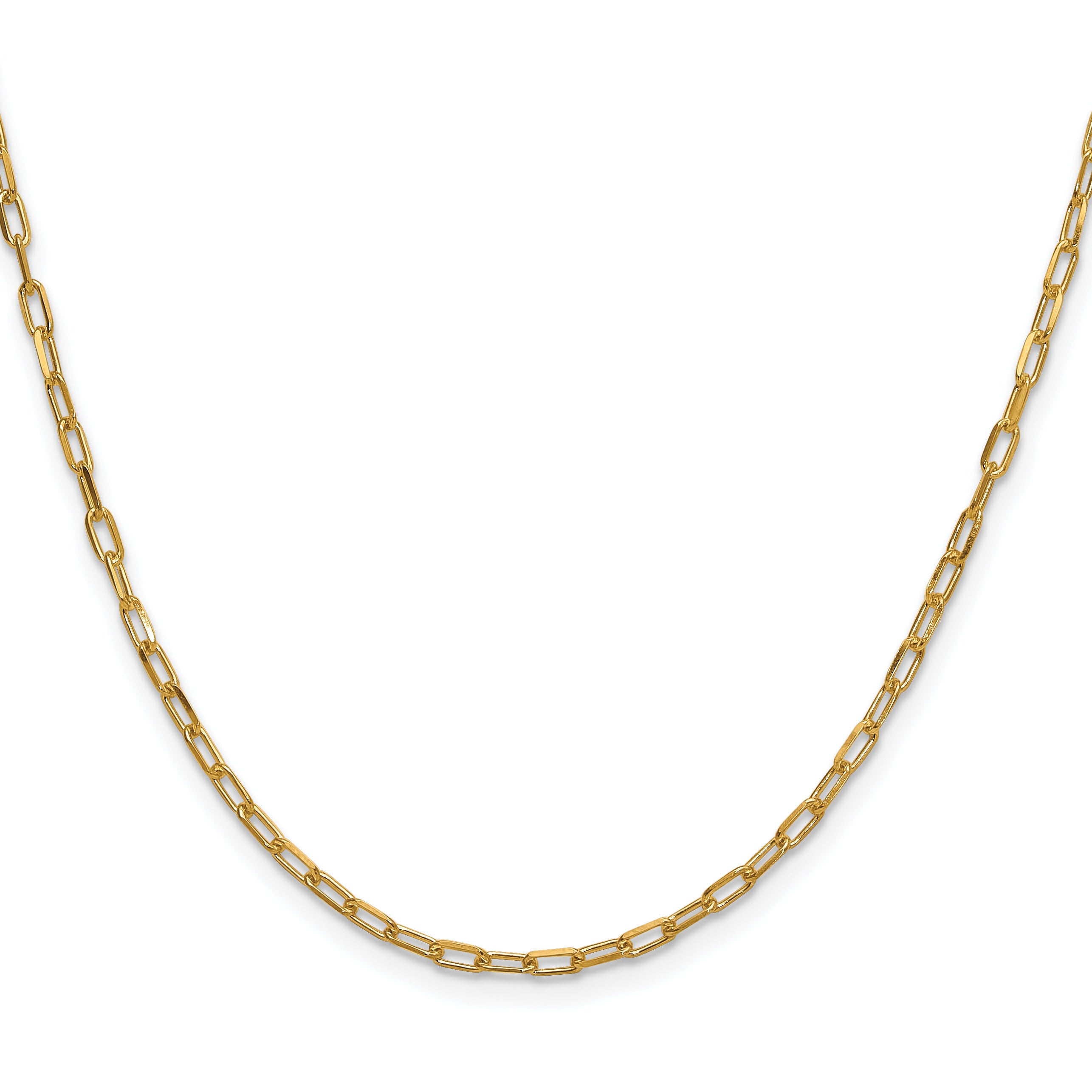 Beveled Diamond-Cut Paperclip Chain in 14K Yellow Gold, 2.2mm Secondary image