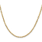 2.2mm 14K Yellow Gold Beveled D/C Paperclip Chain - Sophia Jewelers