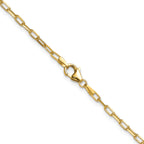 2.2mm 14K Yellow Gold Beveled D/C Paperclip Chain - Sophia Jewelers