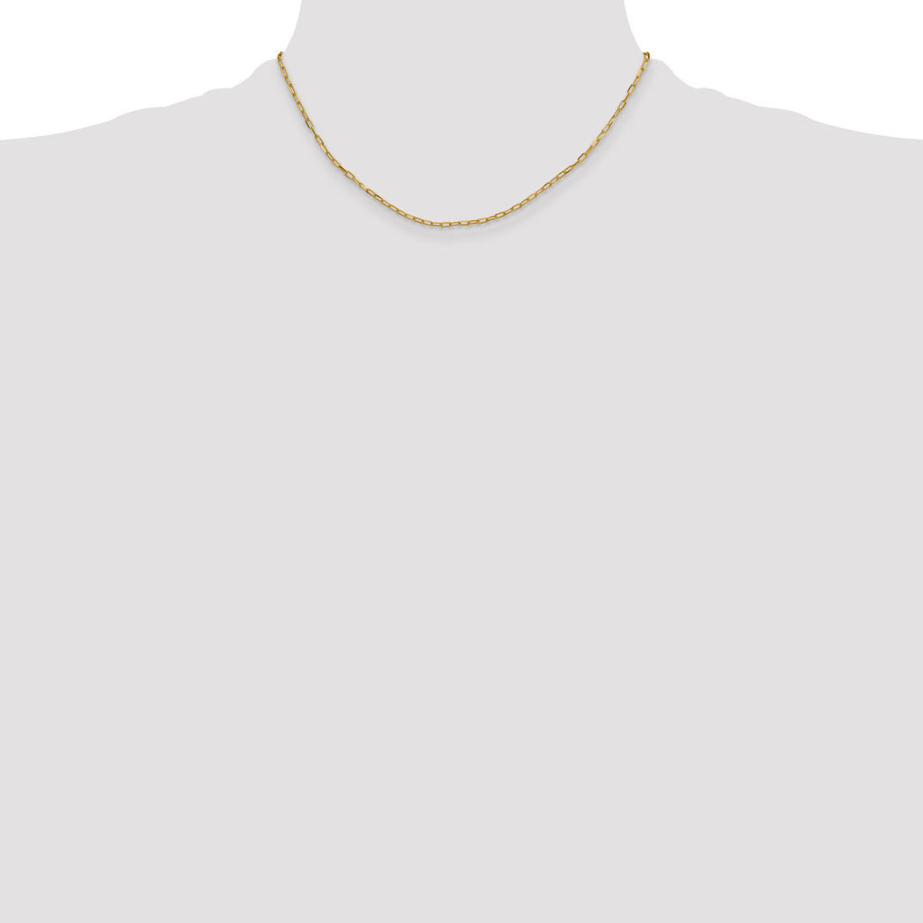 2.2mm 14K Yellow Gold Beveled D/C Paperclip Chain - Sophia Jewelers