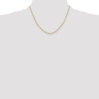 14k 2.2mm Solid Beveled D/C Paperclip Chain