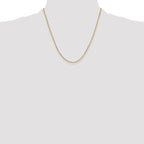14k 2.2mm Solid Beveled D/C Paperclip Chain