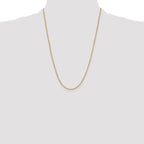 14k 2.2mm Solid Beveled D/C Paperclip Chain