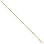 14k 2.2mm Solid Beveled D/C Paperclip Chain