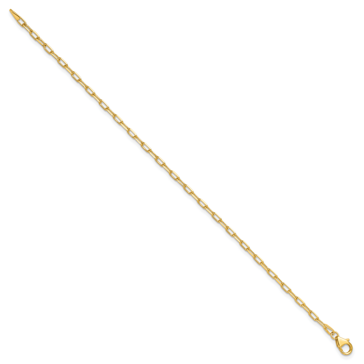 14k 2.2mm Solid Beveled D/C Paperclip Chain
