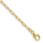 14k 2.2mm Solid Beveled D/C Paperclip Chain