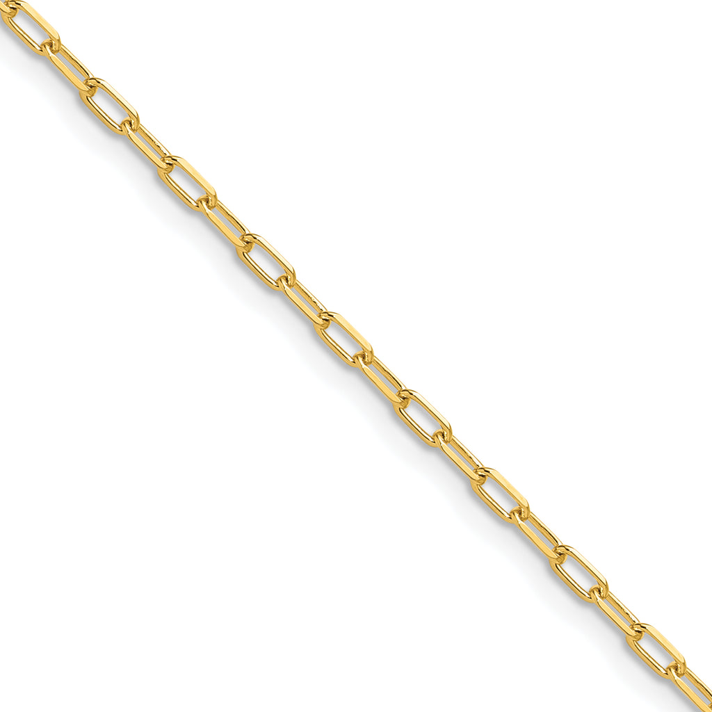 2.2mm 14K Yellow Gold Beveled D/C Paperclip Chain - Sophia Jewelers