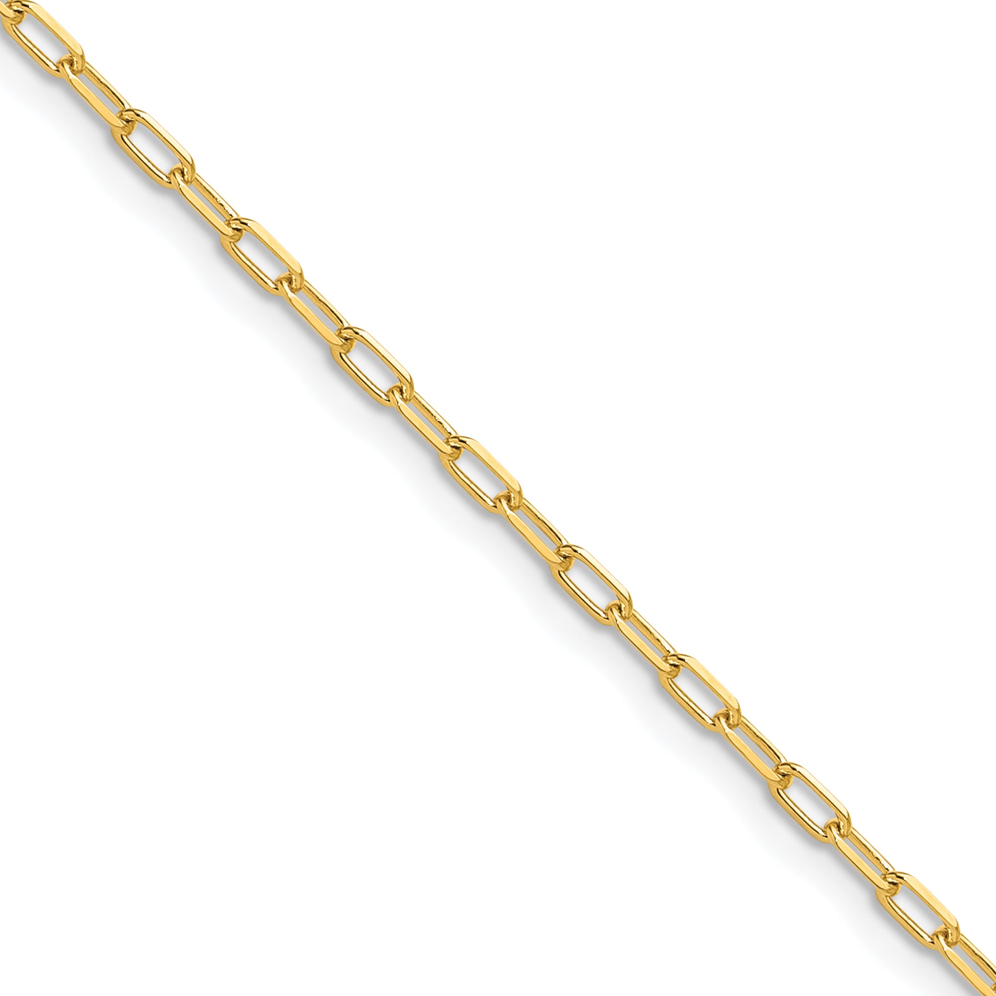 2.2mm 14K Yellow Gold Beveled D/C Paperclip Chain - Sophia Jewelers