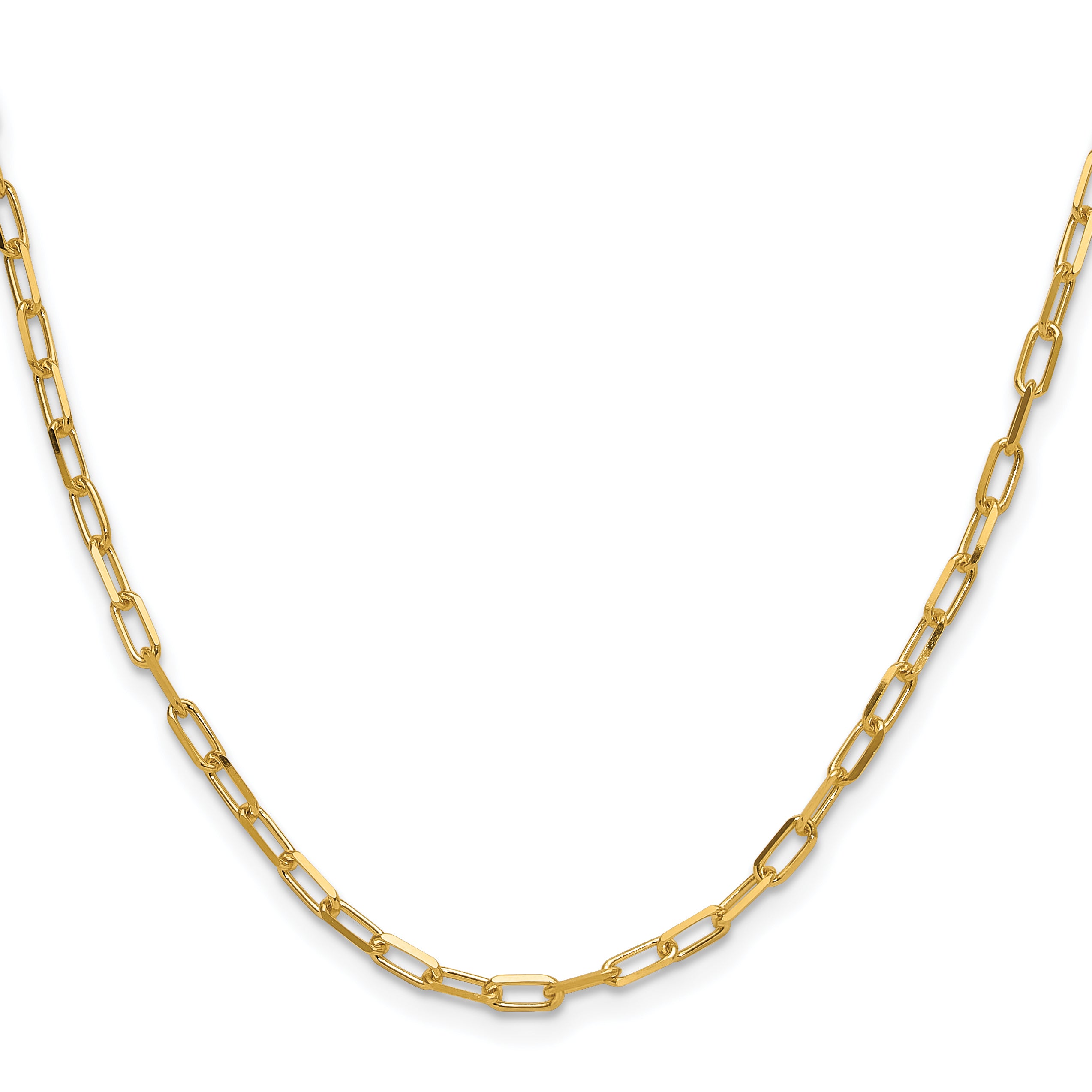 Diamond-Cut Paperclip Chain in 14K Yellow Gold, 3mm Secondary image