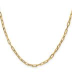 3.0mm 14K Yellow Gold Beveled D/C Paperclip Chain - Sophia Jewelers