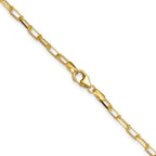 3.0mm 14K Yellow Gold Beveled D/C Paperclip Chain - Sophia Jewelers