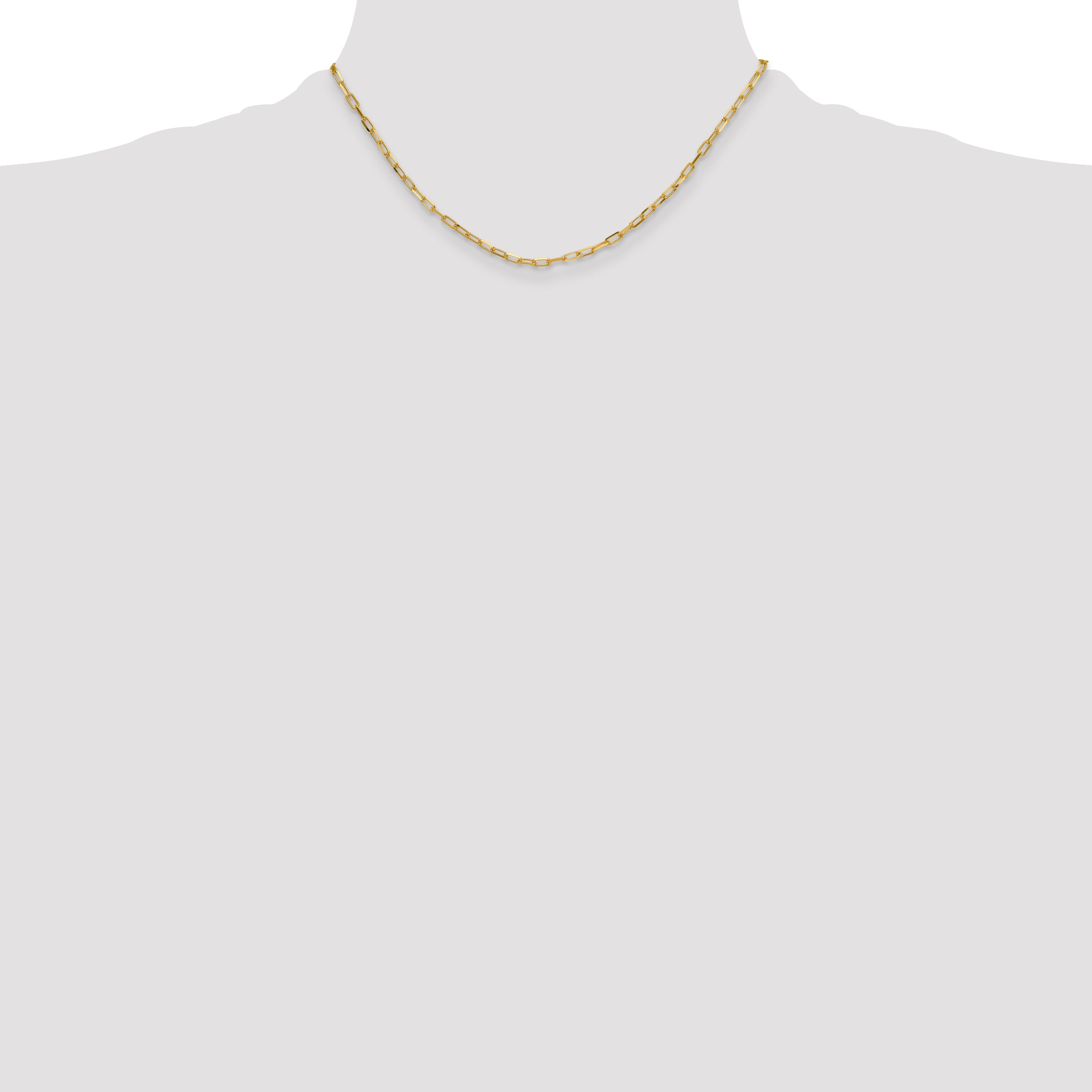 3.0mm 14K Yellow Gold Beveled D/C Paperclip Chain - Sophia Jewelers
