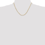 14k 3.0mm Solid Beveled D/C Paperclip Chain