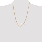 14k 3.0mm Solid Beveled D/C Paperclip Chain
