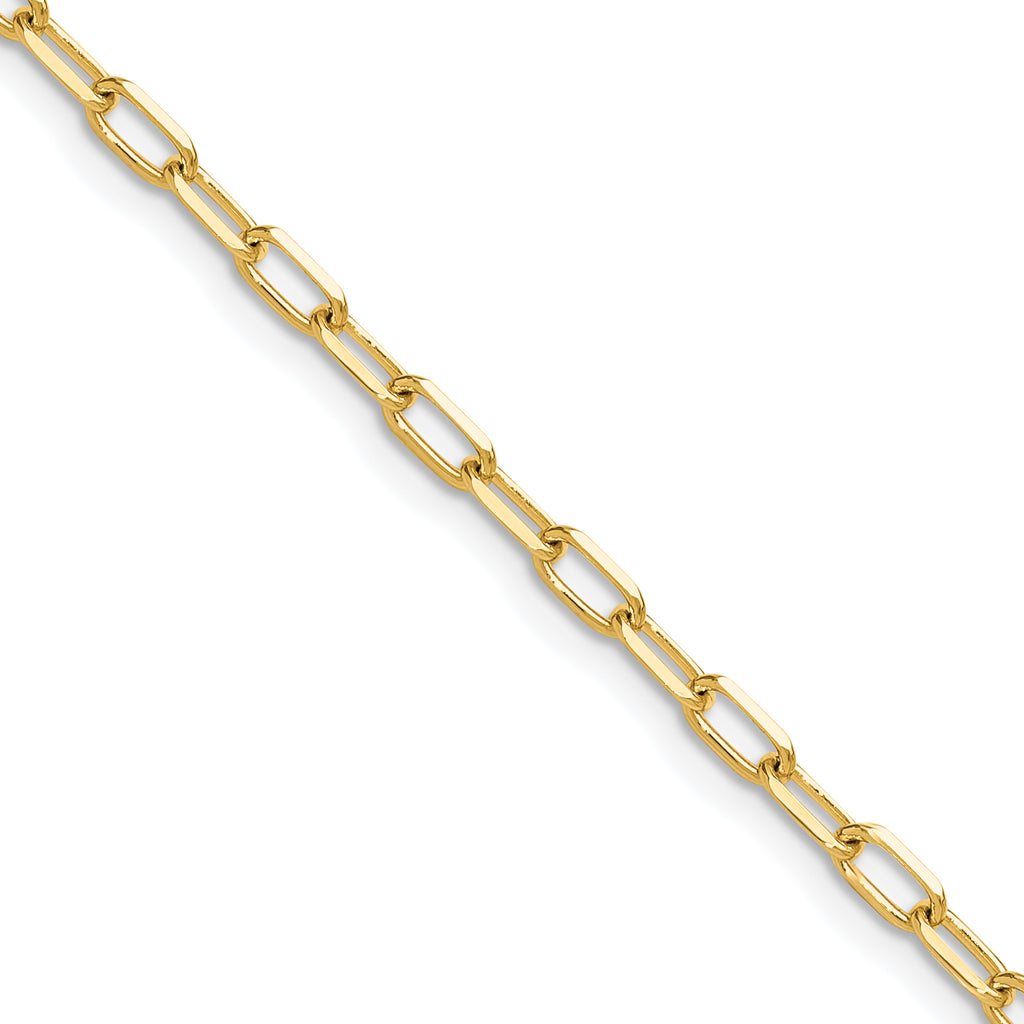 3.0mm 14K Yellow Gold Beveled D/C Paperclip Chain - Sophia Jewelers