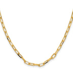 3.5mm 14K Yellow Gold Beveled D/C Paperclip Chain - Sophia Jewelers