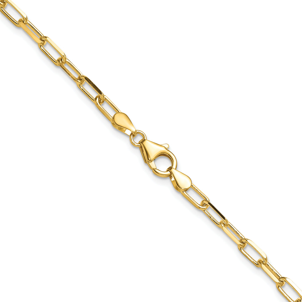 3.5mm 14K Yellow Gold Beveled D/C Paperclip Chain - Sophia Jewelers
