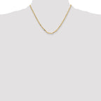 14k 3.5mm Solid Beveled D/C Paperclip Chain