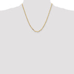 14k 3.5mm Solid Beveled D/C Paperclip Chain