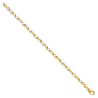 14k 3.5mm Solid Beveled D/C Paperclip Chain