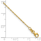 14K .90mm Polished and Diamond Cut Fancy Link Chain