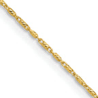0.9mm 14K Yellow Gold Polished And Diamond-Cut Fancy Link Chain - Sophia Jewelers