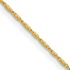 1.0mm 14K Yellow Gold Polished And Diamond-Cut Fancy Link Chain - Sophia Jewelers