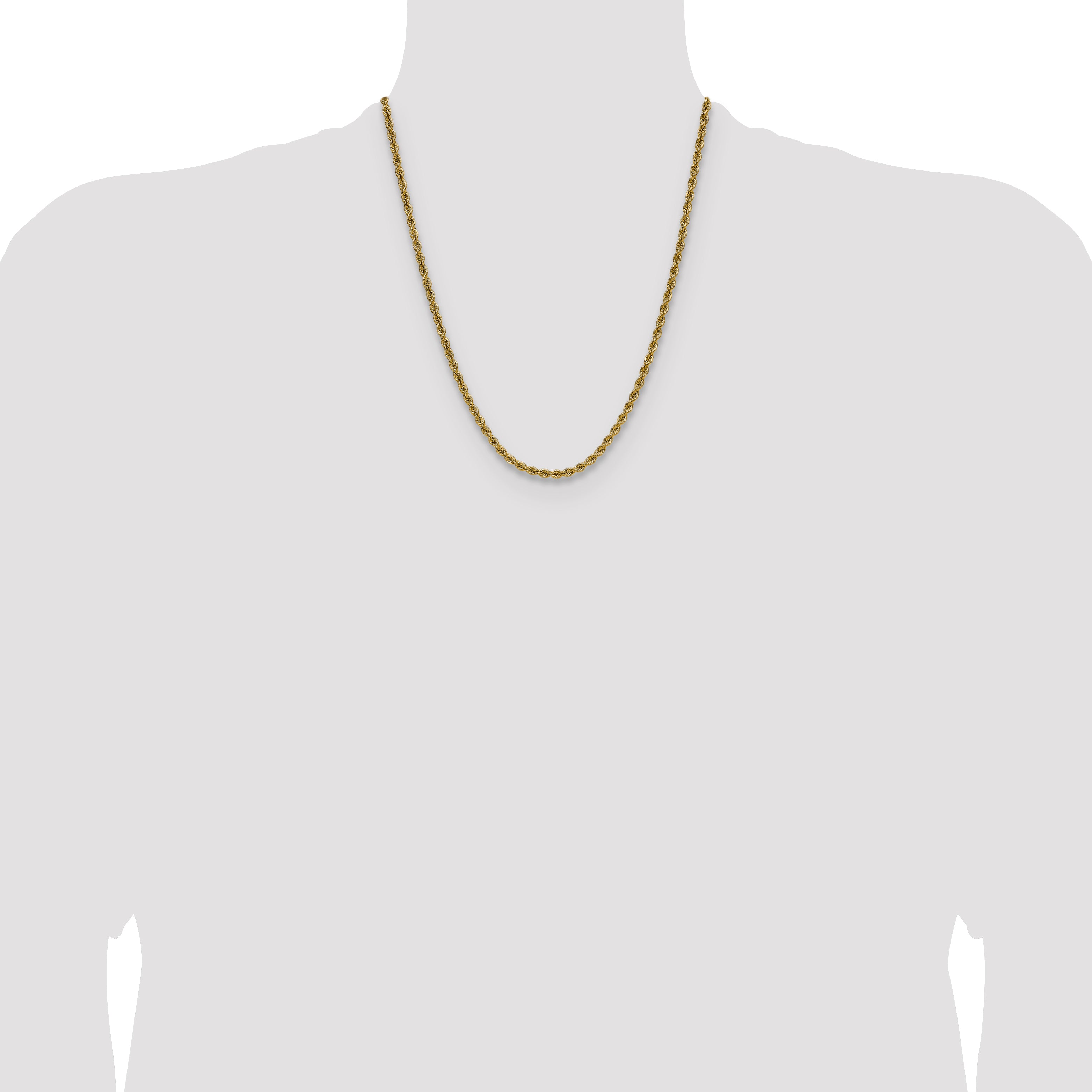 14k 3.65mm Regular Rope Chain