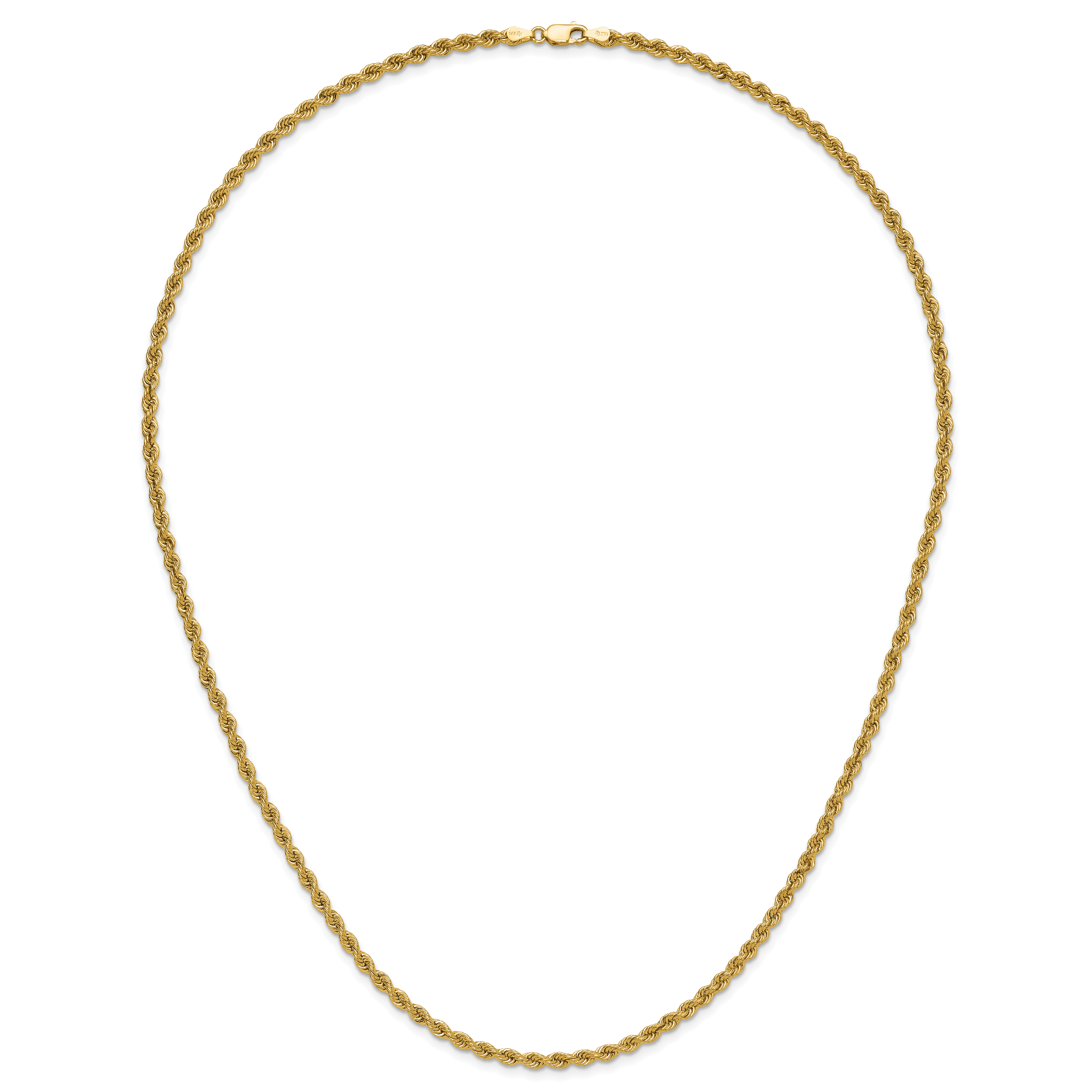 14k 3.65mm Regular Rope Chain