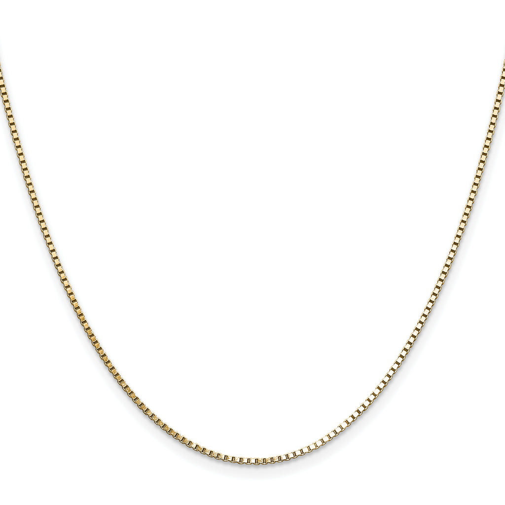 1.1mm 14K Yellow Gold Box Chain - Sophia Jewelers