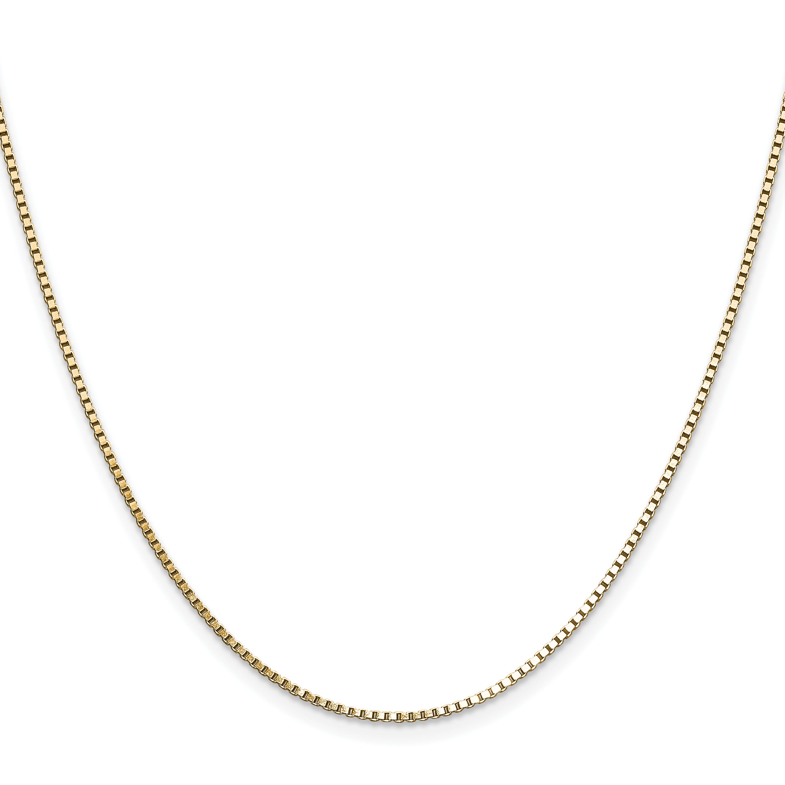 1.1mm 14K Yellow Gold Box Chain - Sophia Jewelers