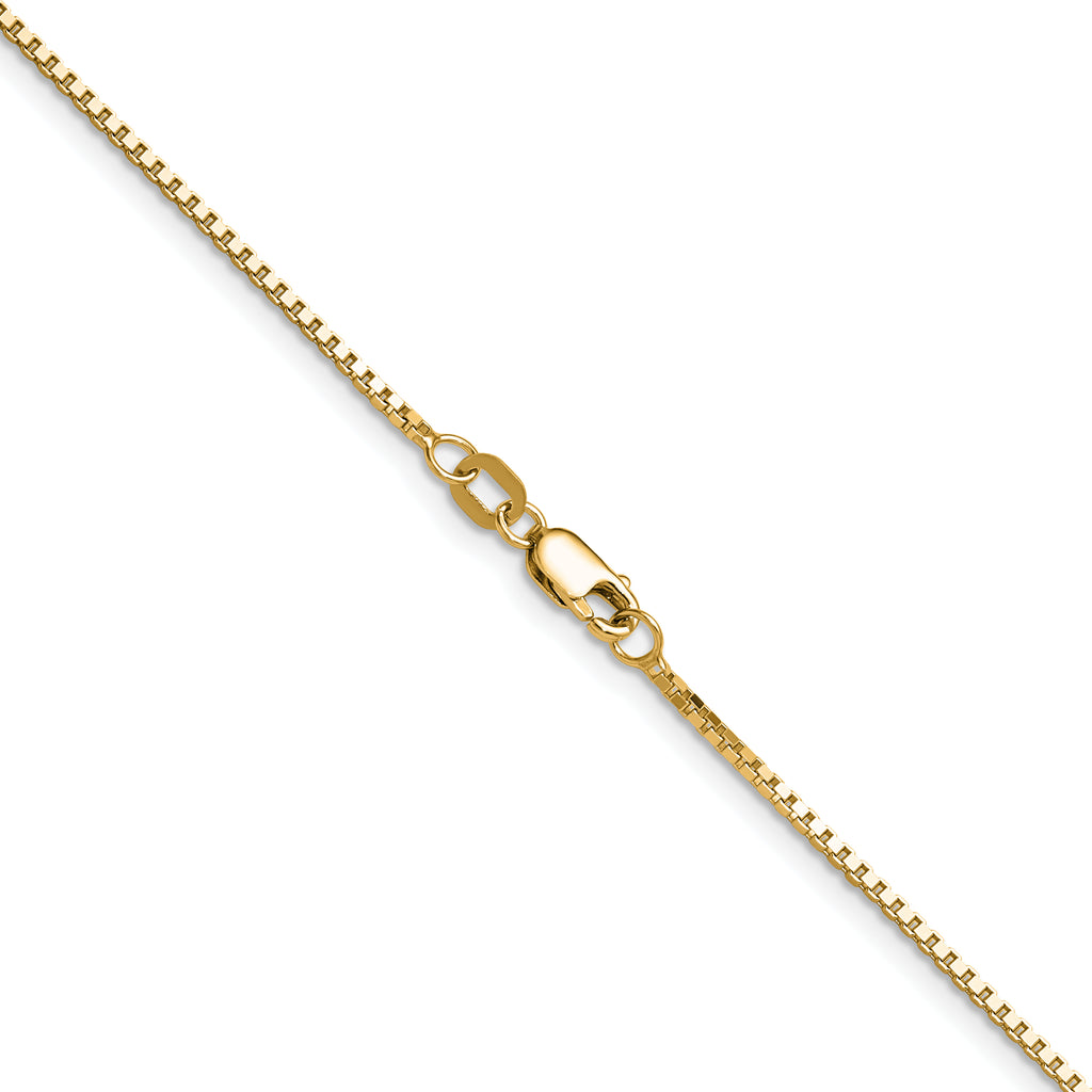 1.1mm 14K Yellow Gold Box Chain - Sophia Jewelers