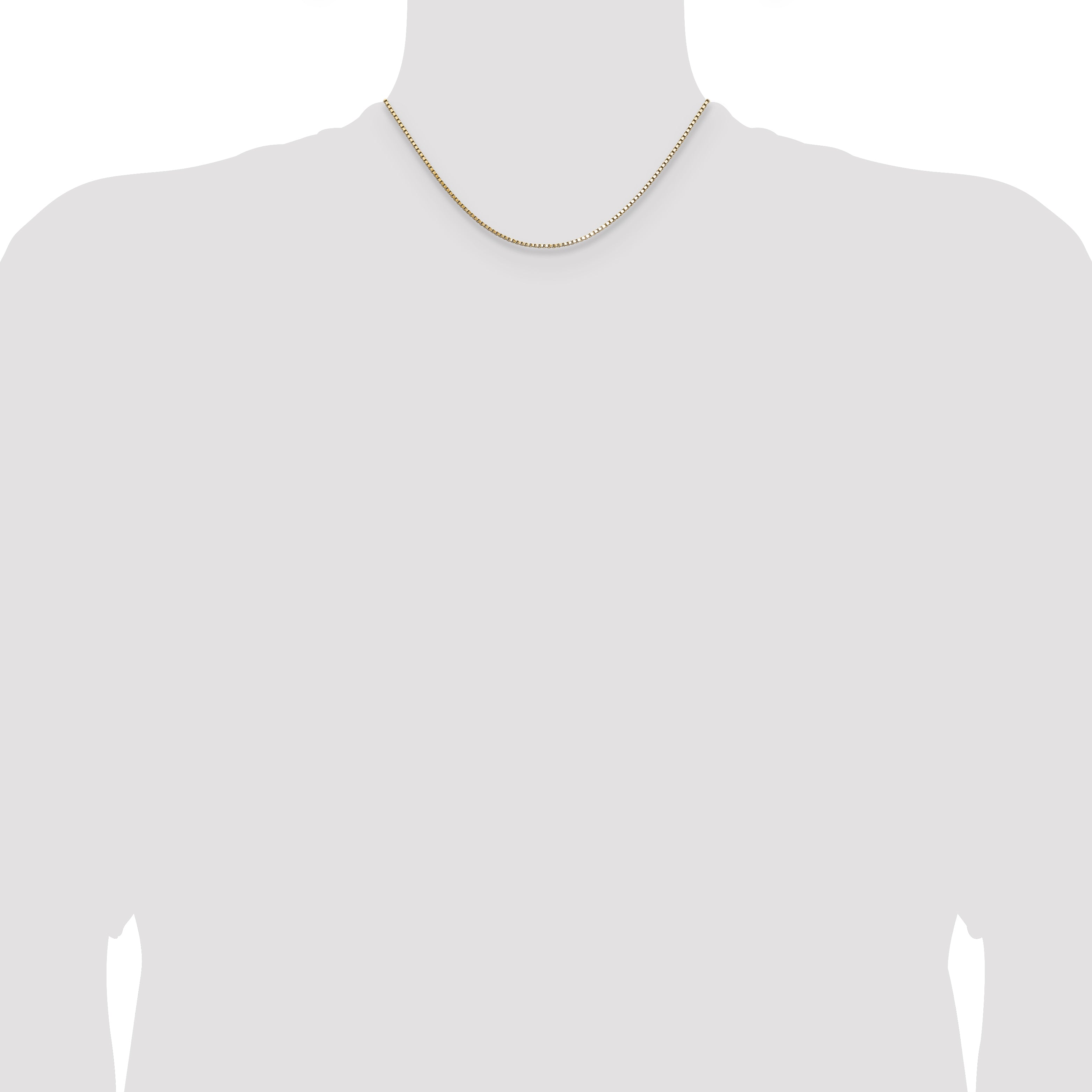 1.1mm 14K Yellow Gold Box Chain - Sophia Jewelers